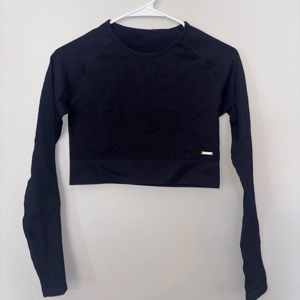 Elegant Black Long Sleeve Women's Top